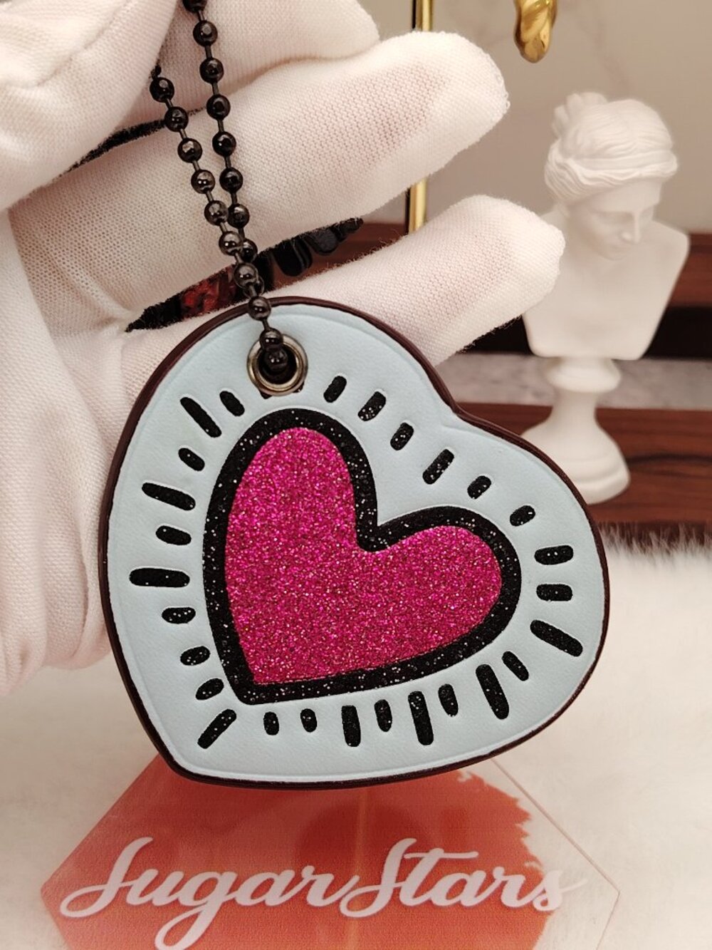 Coach heart bag charm purse charm